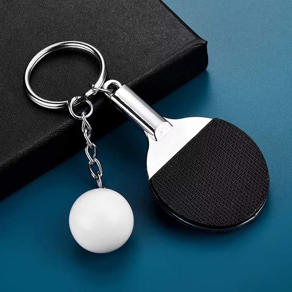 Table Tennis Hong Kong - クリエイティブで可愛いミニ卓球ラケットキーホルダー、パドルピンポンペンダントキーリングバッグオーナメント、男性女性車用小物ギフト