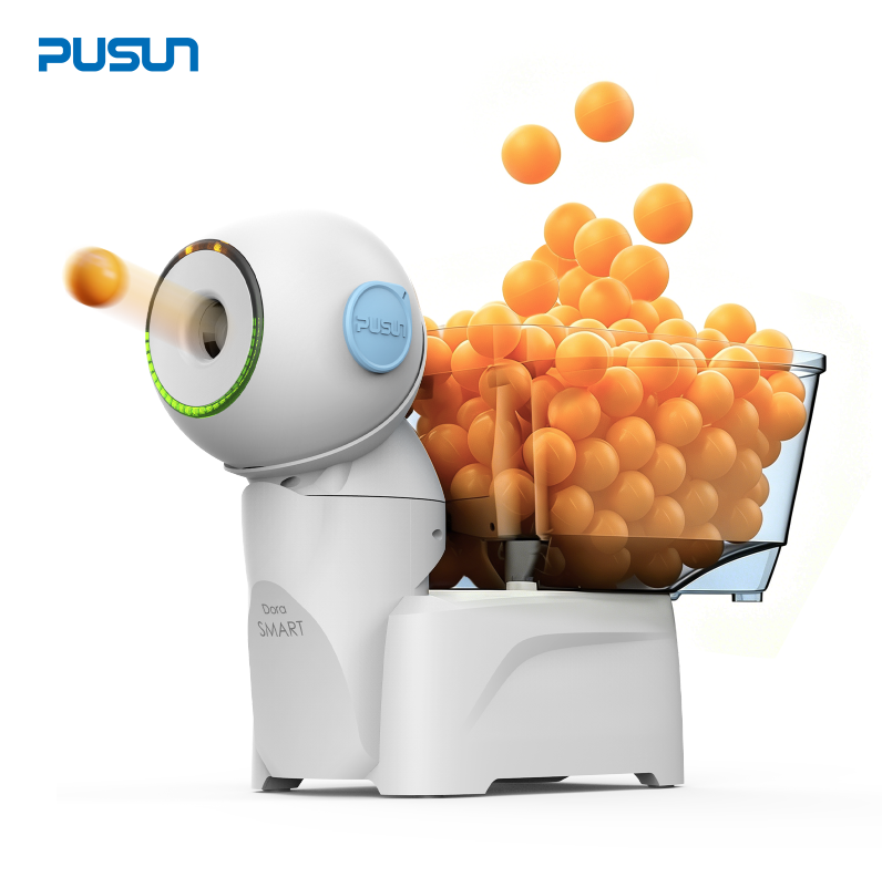 Robot Ball Machine - 2026年新登場 PUSUN Smart pro デスクトップポータブル3輪ロボット卓球マシン 260+