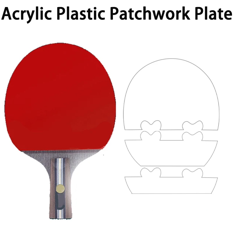Table Tennis Bat - 卓球ラバーの貼り直し用補助位置決め器、アクリルプラスチック製パッチワークプレート