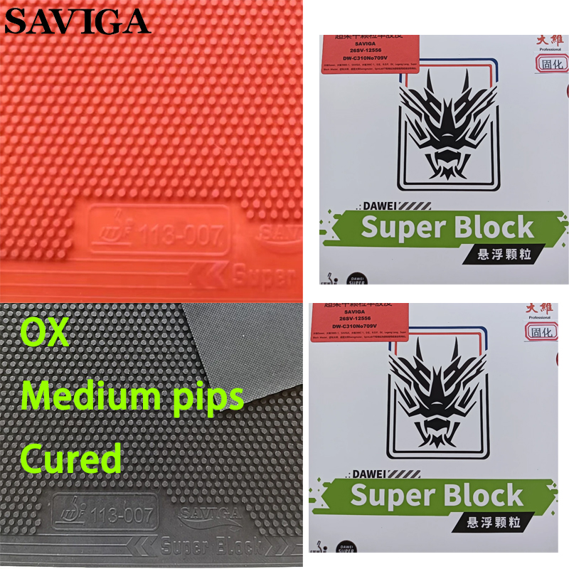 Table Tennis Rubber Anti Spin - SAVIGA OX ロングピップス シングルピンポンラバー ソフトアンチスピン トリッキーキュアード卓球ラバー