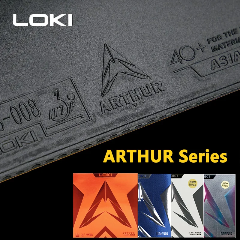 Table Tennis Movie - Loki arthur-ハードケーキスポンジを備えた卓球ラバー,タップニン,アーマー,カラーブラック,ヨーロッパ,オリジナル,中国製