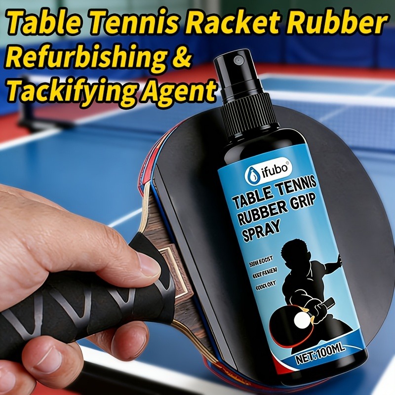 Table Tennis Bat - IFUBO 100ml プロ仕様卓球ラバー粘着スプレー 粘度向上剤 ピンポンラケットメンテナンス剤 スポーツ用品