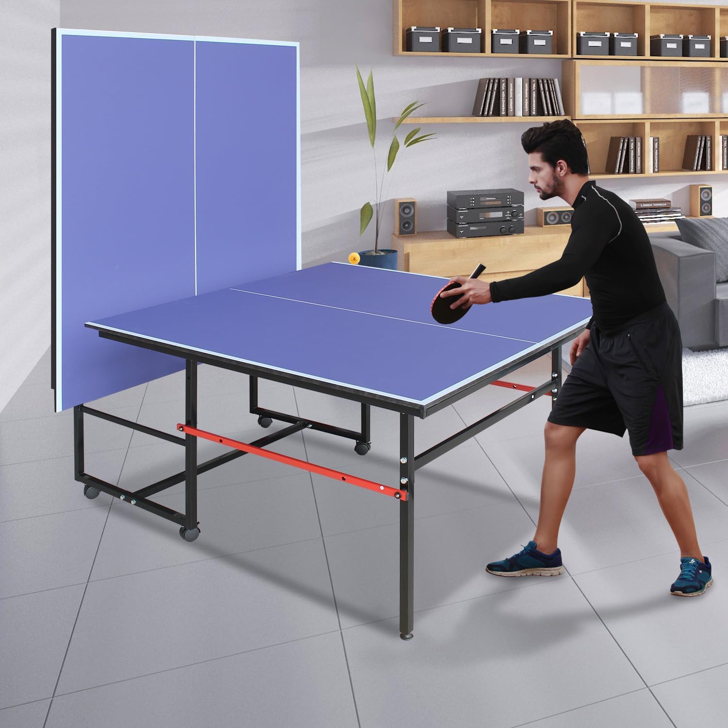 8フィートのポータブル卓球台、大人とティーン向けのプロ仕様ゲ - Table Tennis Game Pc のレビューと価格