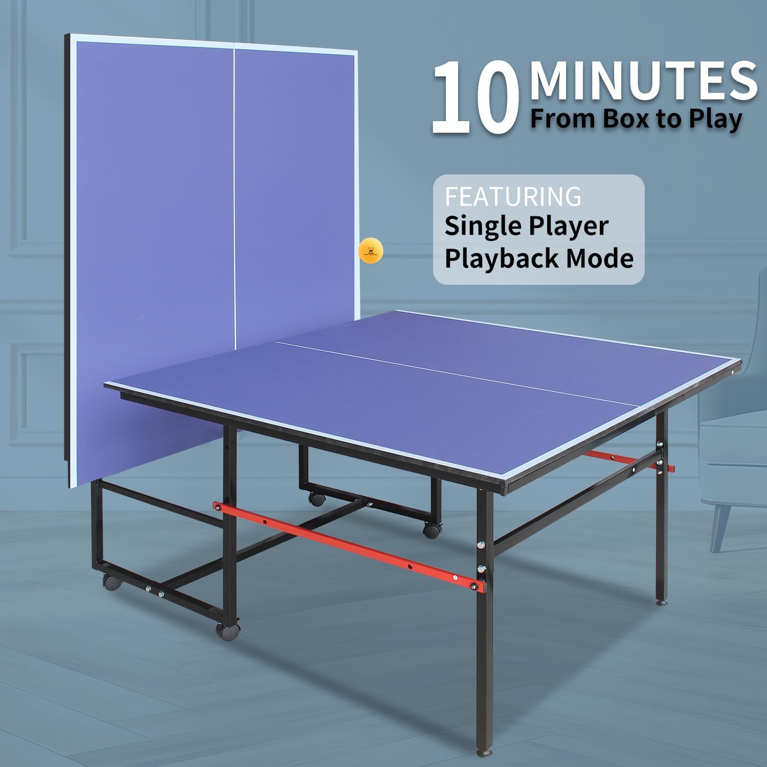 8フィートのポータブル卓球台、大人とティーン向けのプロ仕様ゲ - Table Tennis Game Pc のレビューと価格