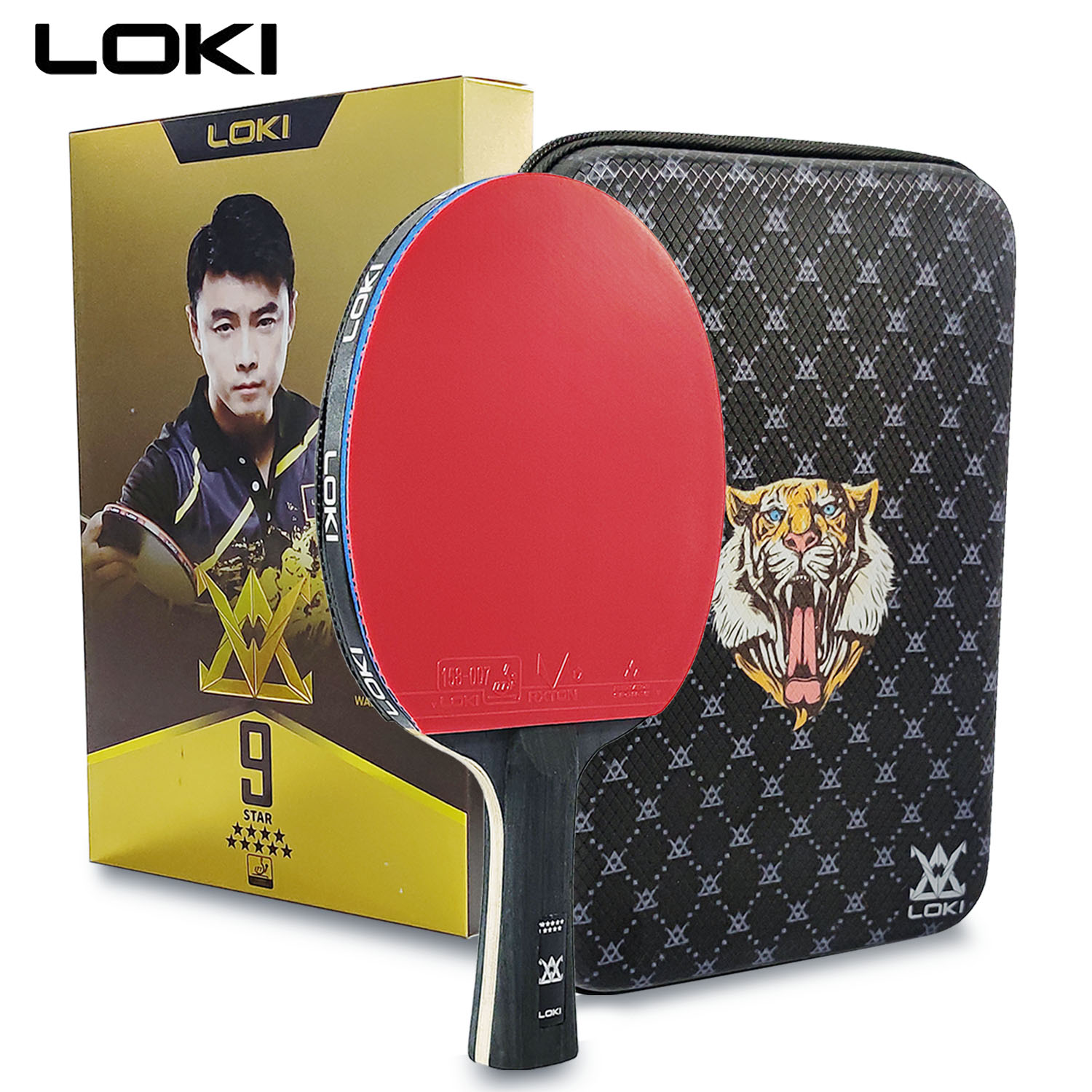 LOKI 9 スター卓球ラケットプロフェッショナル 5+2  - Table Tennis Movie のレビューと価格
