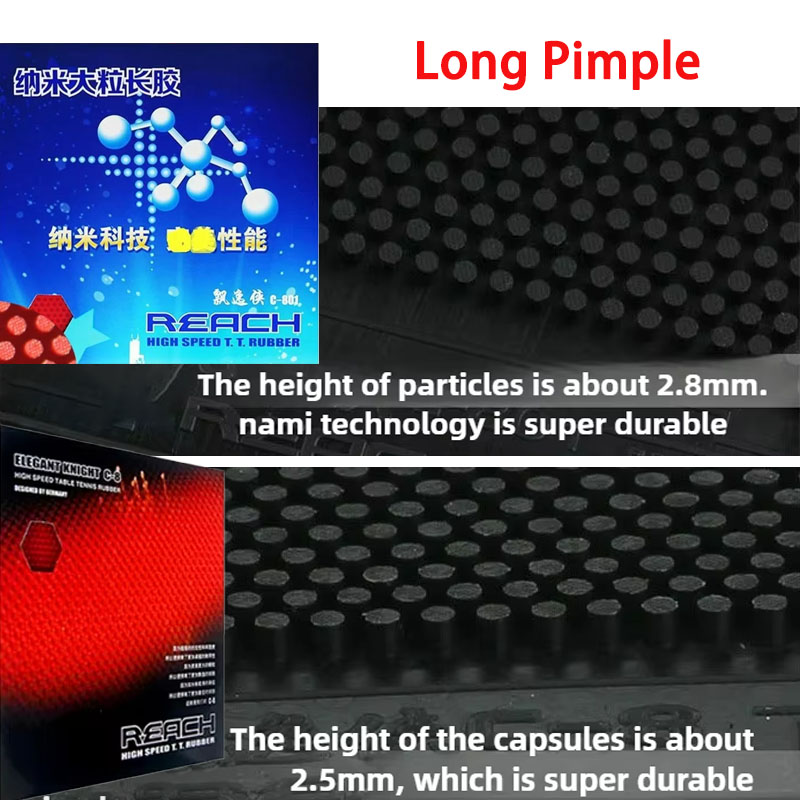 リーチ C-8 C-801 卓球ラバー OX 超大粒子 高さ - Table Tennis Rubber のレビューと価格