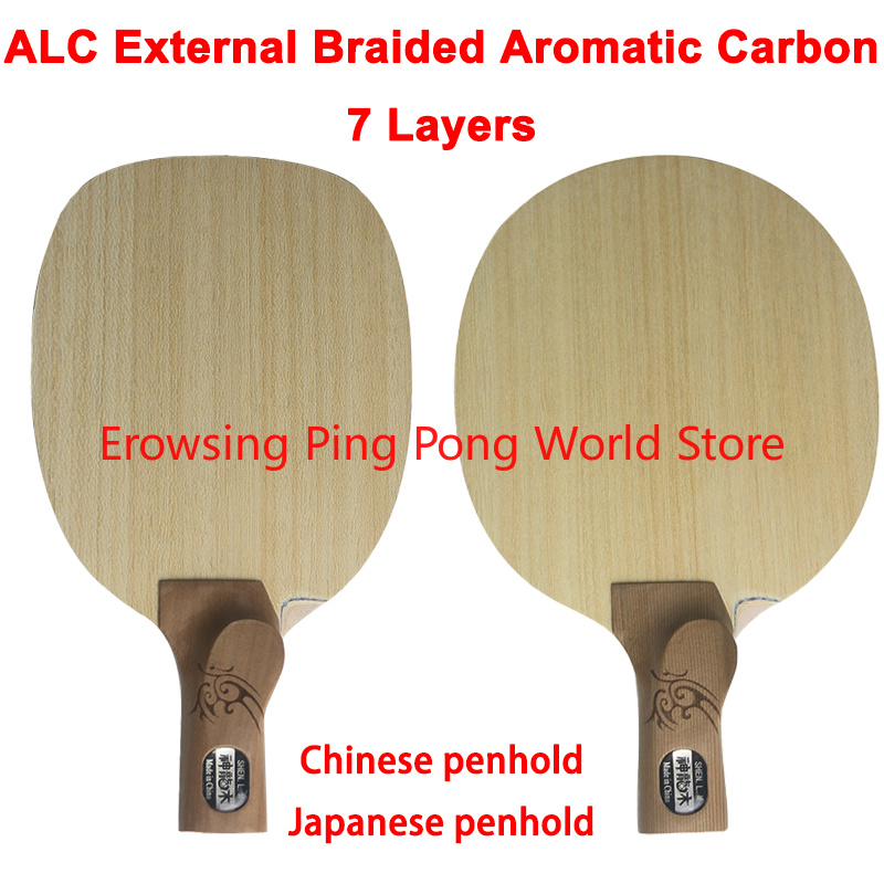 神龍ウッド ALC カーボン卓球ブレード 7 プライ日本/中 - Table Tennis In Japanese のレビューと価格