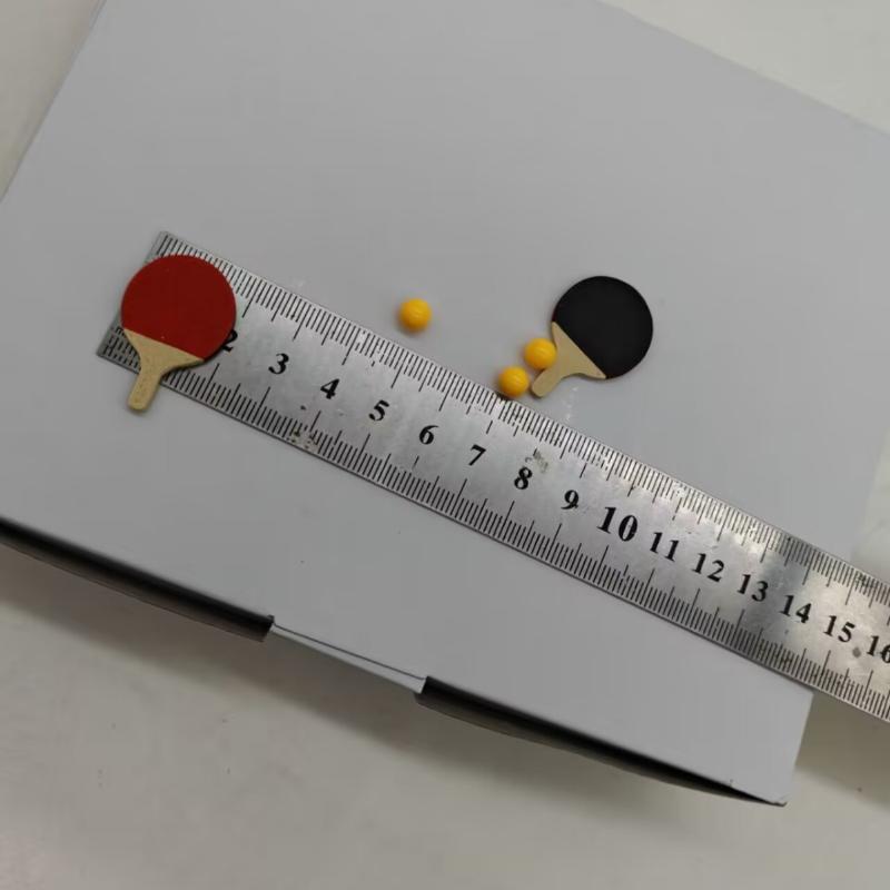 1セットドールハウスミニチュア卓球ボールモデル（ラケット2個 - Table Tennis Reference のレビューと価格